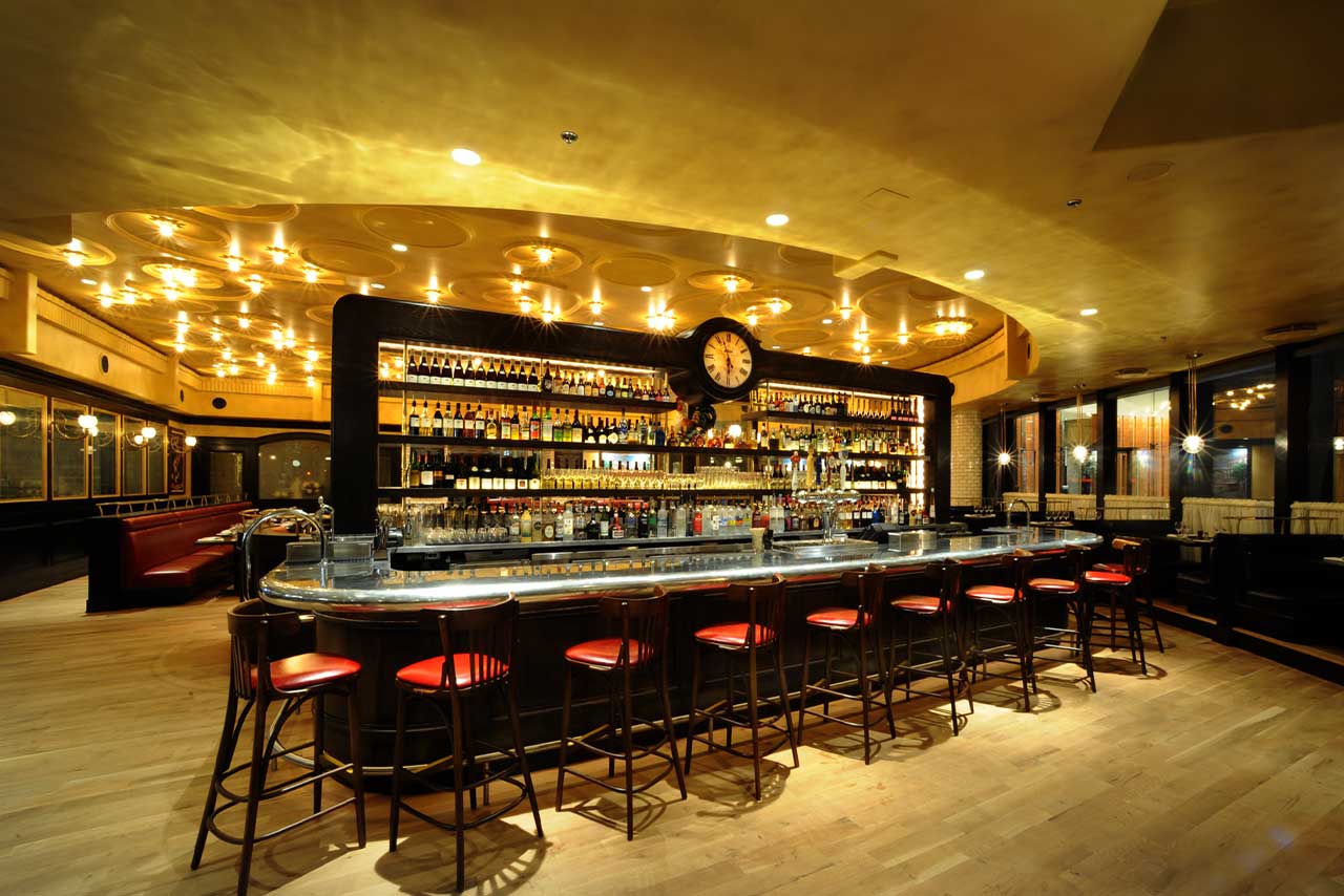 The elegant bar at Bistro Niko